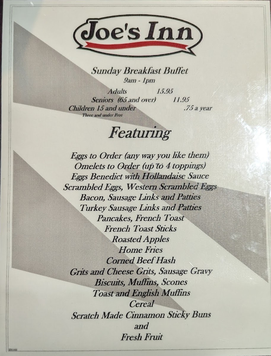 Joe's Inn Bon Air Menu - Image 4